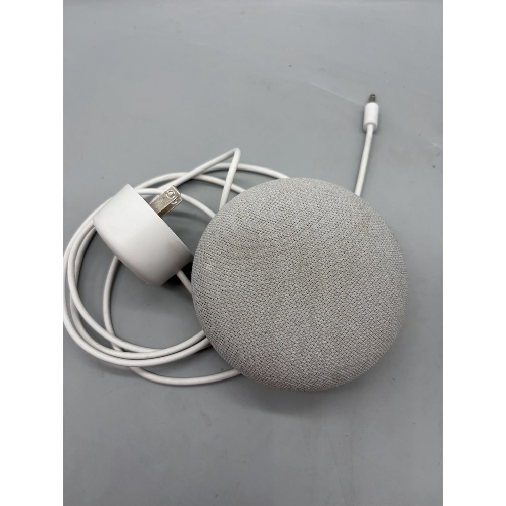 Google Nest Mini (Gen 2) (H2C) Smart Speaker & Cable - Chalk - Tested